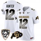 Travis Hunter  #12 Colorado Buffaloes Arch Smoke Vapor White - All Stitched