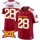 Troy Davis  #28 Iowa State Cyclones 2026 Vapor Limited Football Stitched Cardinal Alternate