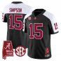 Ty Simpson  #15 Alabama Crimson Tide Throwback Vapor Alabama Map Stitched Black Alternate