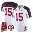 Ty Simpson  #15 Alabama Crimson Tide Throwback Vapor Alabama Map Stitched Inverted