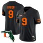 Tyler Baron  #9 Miami Hurricanes Florida Map Patch Vapor Premier Limited Stitched Black