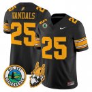 Vandals  #25 Idaho Vandals 1975 Throwback Limited Stitched Black
