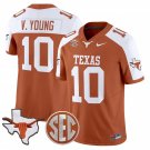 Vince Young  #10 Texas Longhorns 2026 State Map SEC Patch Orange Alternate