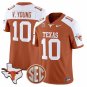 Vince Young  #10 Texas Longhorns 2026 State Map SEC Patch Orange Alternate