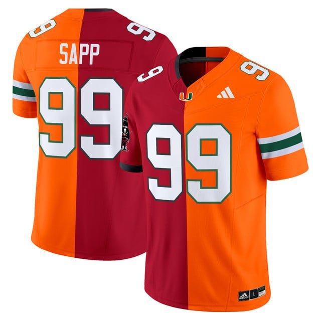 Warren Sapp  #99 Miami Hurricanes Split Vapor Football Limited V2 - All Stitched