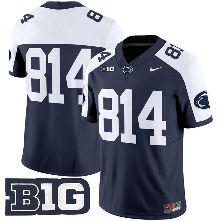 WHITEOUT  #814 No Name Penn State Nittany Lions 2026 Stitched Navy Alternate