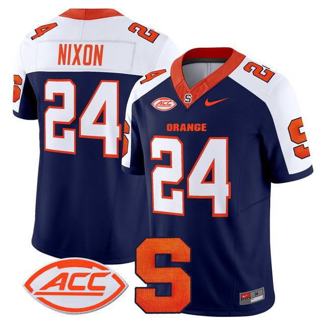Will Nixon  #24 Syracuse Orange 2026 Vapor Limited Navy Alternate - All stitched