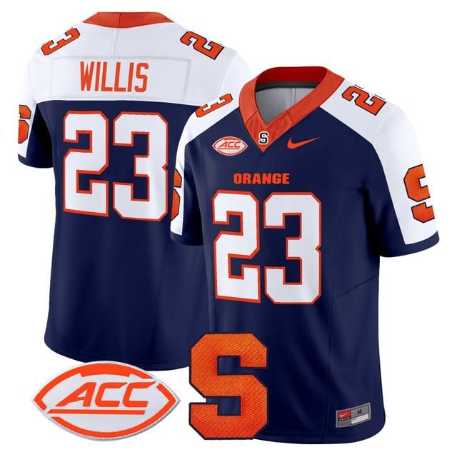 Yasin Willis  #23 Syracuse Orange 2026 Vapor Limited Navy Alternate - All stitched