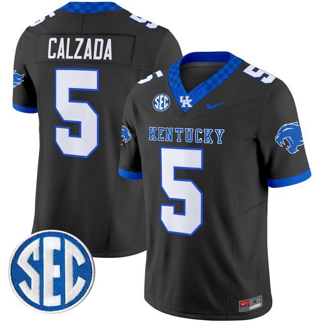 Zach Calzada  #5 Kentucky Wildcats 2026 Vapor Football Limited Stitched Black