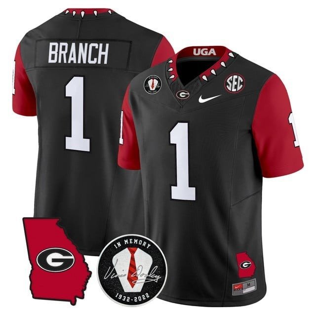 Zachariah Branch  #1 Georgia Bulldogs 2026 Color Sleeves Vapor Limited Stitched Black