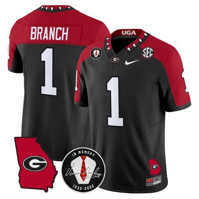 Zachariah Branch  #1 Georgia Bulldogs 2026 Color Sleeves Vapor Limited Stitched Black Special