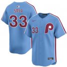 2026    edmundo sosa  phillies 33  baseball  jersey blue