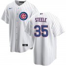 2026    justin steele  cubs 35  jersey  white pinstripe