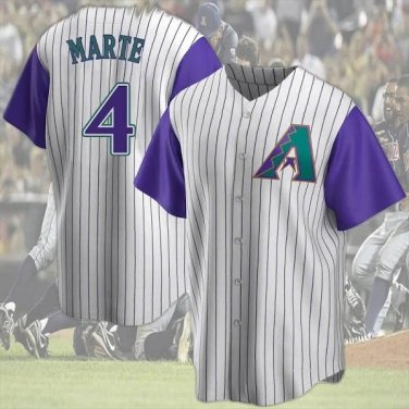 2026    ketel marte  dbacks 4  jersey  throwback prinstripe