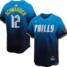 2026    kyle schwarber phillies 12 city connect jersey blue