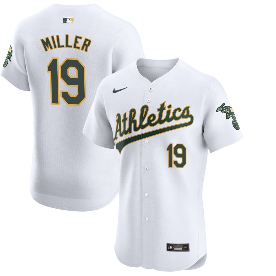 2026    Mason Miller Athletics 19 baseball jersey white