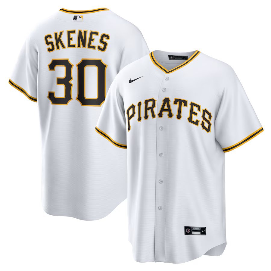 2026    paul skenes  pirates 30 baseball jersey white