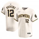 2026    rhys hoskins   brewers 12 baseball jersey cream