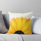 Beautiful Large Yellow Sunflower Painting Pillow