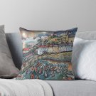 Beautiful Harbour, Tenby, Wales Pillow