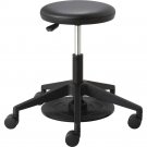 Adjustable Safco Lab Stool with Foot Pedal - Black Vinyl Seat Adjustable Safco Lab Stool with Foot Pedal - Black Vinyl Seat
