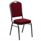 Elegant Burgundy Stacking Banquet Chair with Crown Back Design