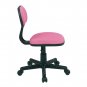 Chic Pink Fabric Student Task Chair with Adjustable Height & Swivel