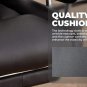 Big and Tall Ergonomic Executive Office Chair with Footrest - Black Leather Recl