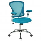 Juliana Task Chair with Blue Mesh Fabric Seat - Adjustable Comfort