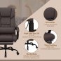 Ergonomic High Back Massage Office Chair with Adjustable Footrest and Remote Con