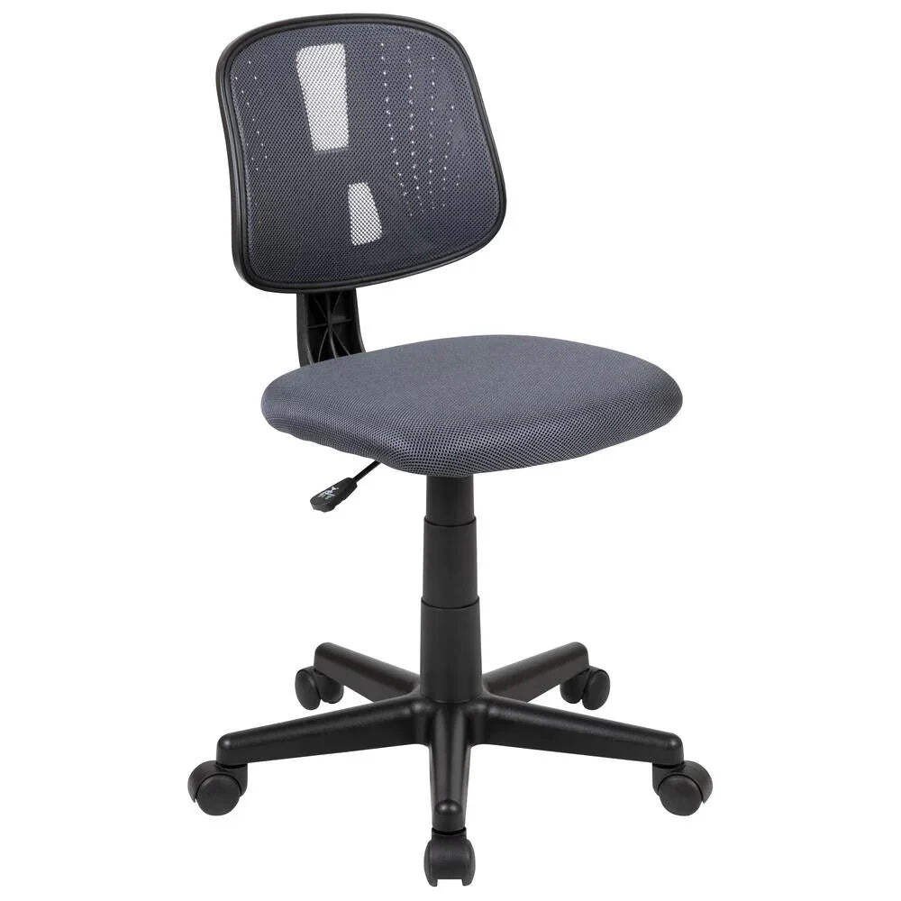 Gray Ergonomic Mesh Mid Back Swivel Office Chair With Adjustable Back