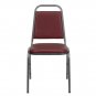 HERCULES Series Trapezoidal Back Stacking Banquet Chair in Burgundy Vinyl - Silv