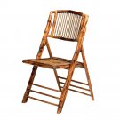Commercial Seating Products Bamboo Folding Chairs, Wood Set of 4