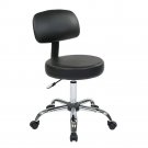 Pneumatic Drafting Chair with Back Stool Chrome Base Carpet Casters