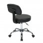 Pneumatic Drafting Chair with Back Stool Chrome Base Carpet Casters