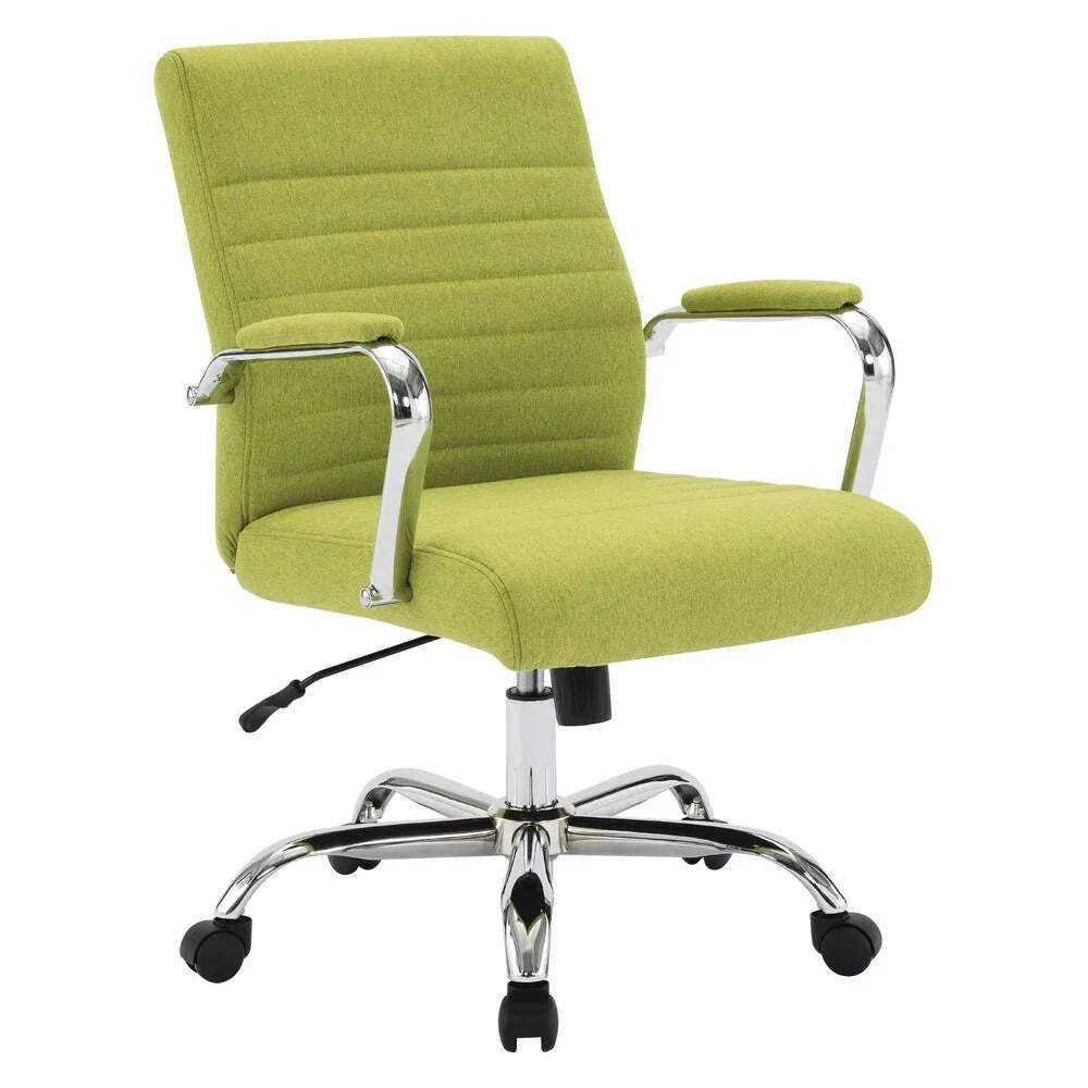Mid-Back Office Chair With Channel Tufting And Elegant Comfort