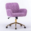 A&A Furniture Office Chair,Artificial rabbit hair Home Office Chair with Golden A&A Furniture Office Chair,Artificial rabbit hair Home Office Chair with Golden