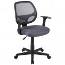 Ergonomic Gray Mesh Mid Back Office Chair With Adjustable Arms Ergonomic Gray Mesh Mid Back Office Chair With Adjustable Arms