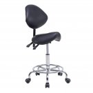 Ergonomic Saddle Stool Chair Backrest Swivel Hydraulic Tilt Wheels