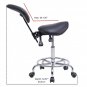Ergonomic Saddle Stool Chair Backrest Swivel Hydraulic Tilt Wheels