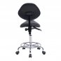 Ergonomic Saddle Stool Chair Backrest Swivel Hydraulic Tilt Wheels