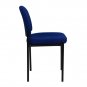 Navy Upholstered Stackable Steel Reception Chair for Modern Waiting Areas