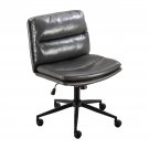 Bizerte Height-Adjustable Criss-Cross Swivel Chair with Wide Seat, Gray Office a