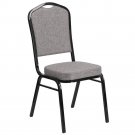 HERCULES Series Elegant Crown Back Stacking Banquet Chair Gray Frame