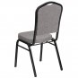 HERCULES Series Elegant Crown Back Stacking Banquet Chair Gray Frame