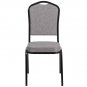 HERCULES Series Elegant Crown Back Stacking Banquet Chair Gray Frame