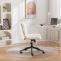 Bizerte Adjustable Swivel Criss-Cross Office and Vanity Chair with Wide Seat, Wh