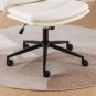Bizerte Adjustable Swivel Criss-Cross Office and Vanity Chair with Wide Seat, Wh