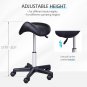 Ergonomic Rolling Saddle Stool with Swivel and Adjustable Height for Spa,
