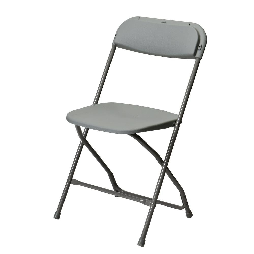 Commercial Seating Products Poly Grey Folding Chairs